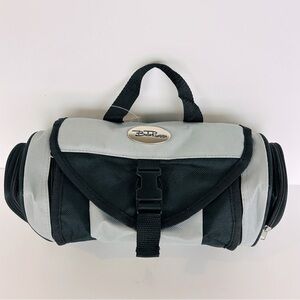 Bella Russo Toiletry Bag Black Gray Shaving  Travel Bag 6 Pockets W/Hook NWT